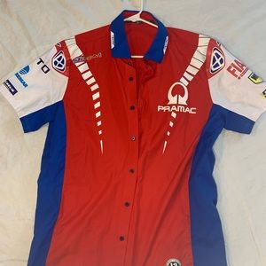 Racing button down, 2xl